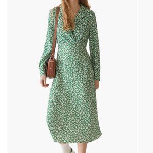 & Other Stories Collared Dress Green Floral